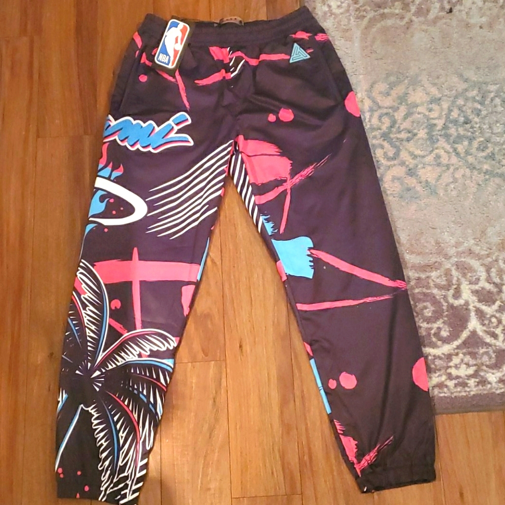 Men's Miami heat vice versa joggers pants large